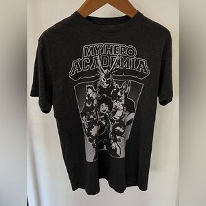 My Hero Academia Grey & White Graphic Shirt Men’s Large